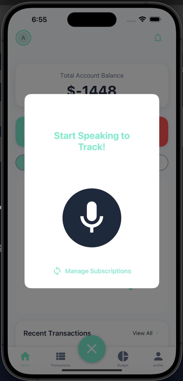 SpendSense Voice Tracking